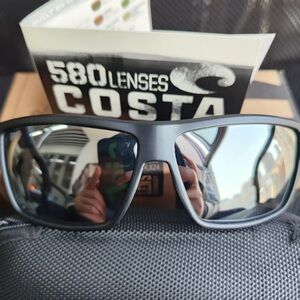 Costa Black Sunglasses with Reflective Lenses